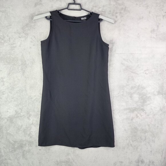 Women's NY & Co Little Black Dress Sleeveless Polyester Size 8 - Picture 2 of 7